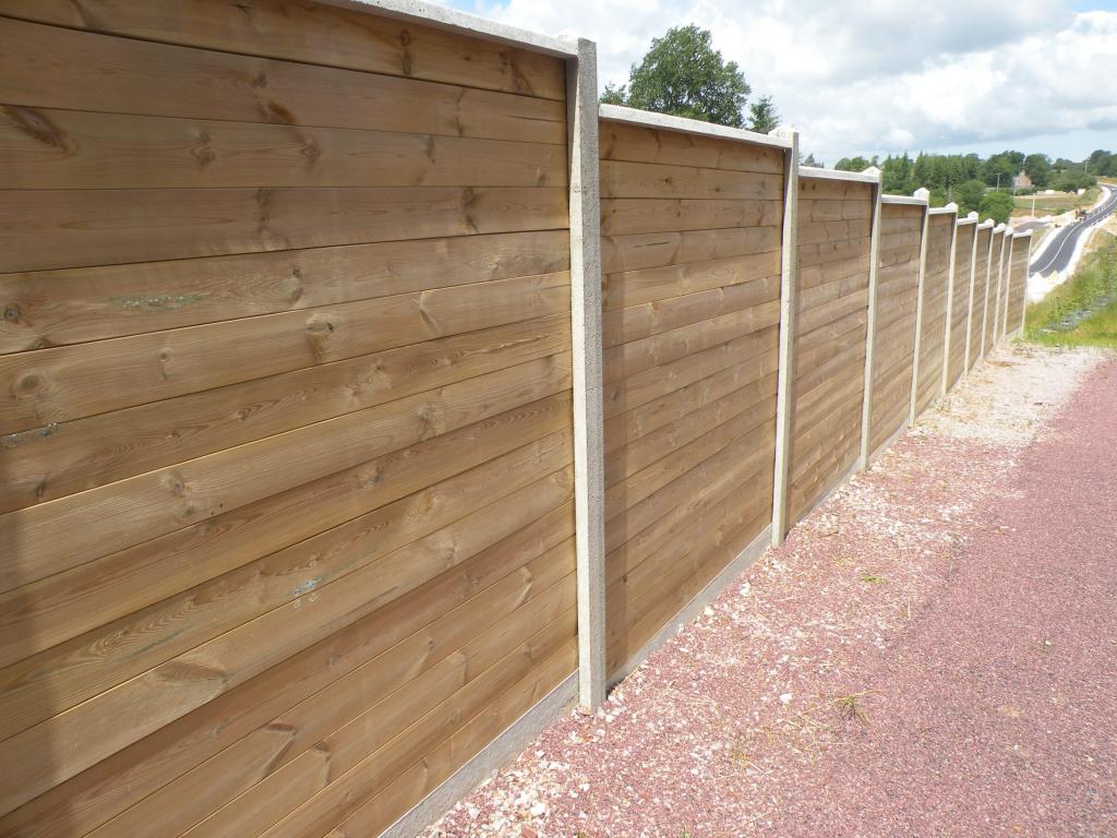 Cra clture - Clture en bton et remplissage bois