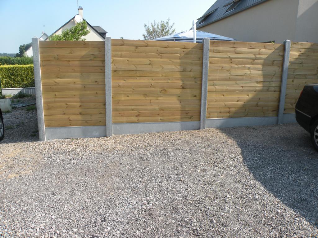 Cra clture - Clture en bton et remplissage bois