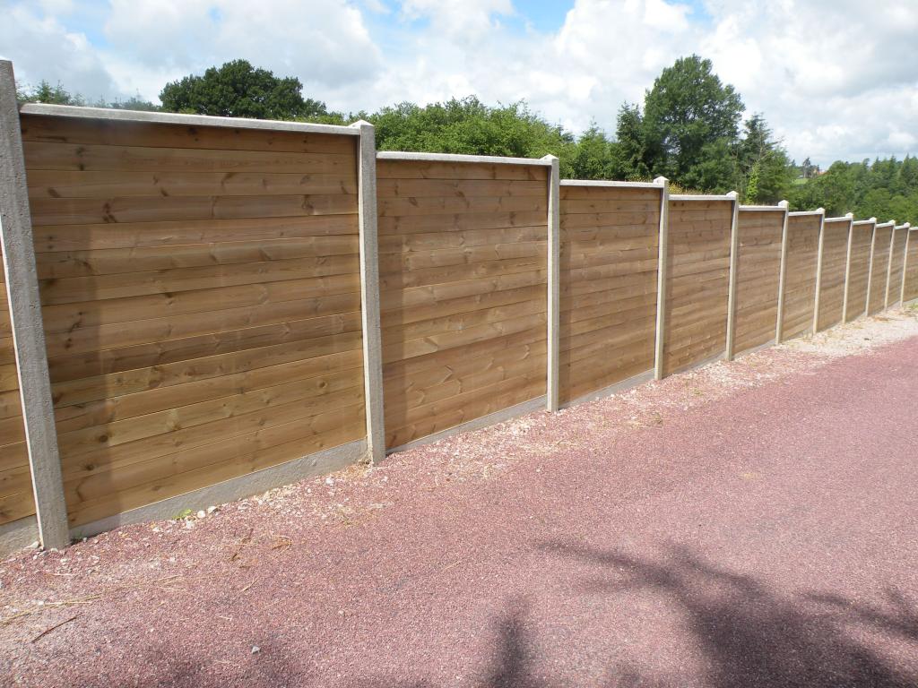 Cra clture - Clture en bton et remplissage bois