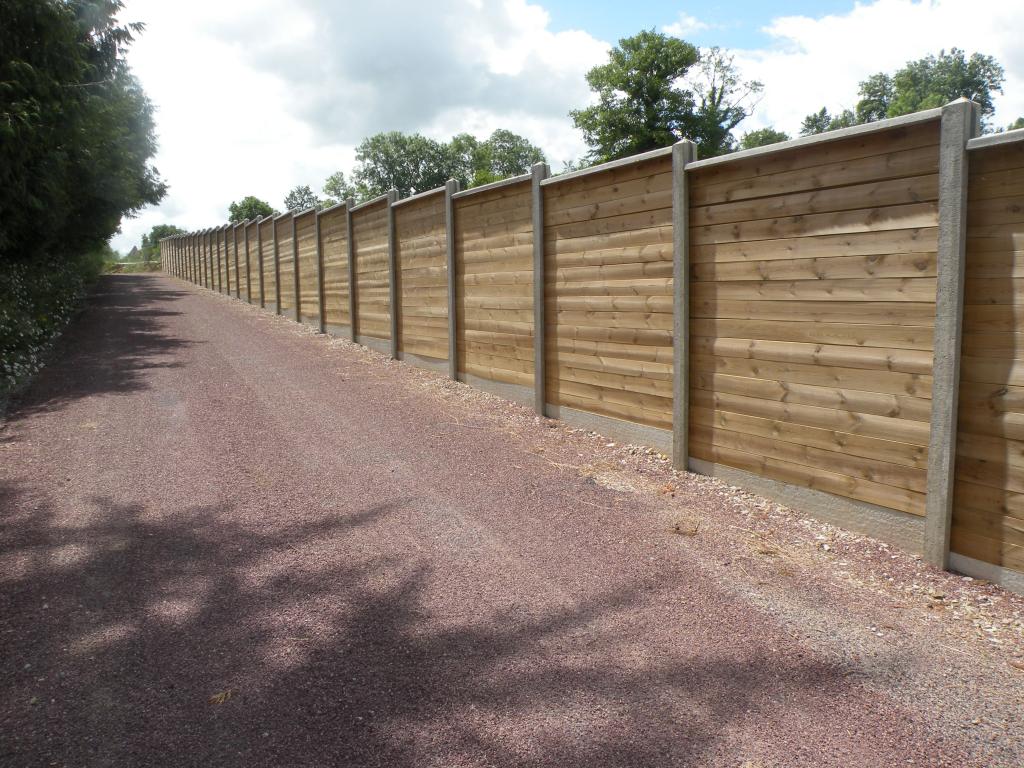 Cra clture - Clture en bton et remplissage bois